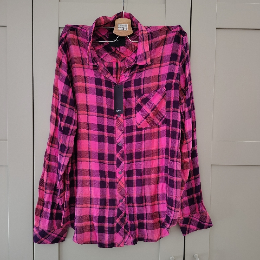 RAILS Hunter Electric Pink Plaid Shirt, M, NWT - Picture 13 of 13